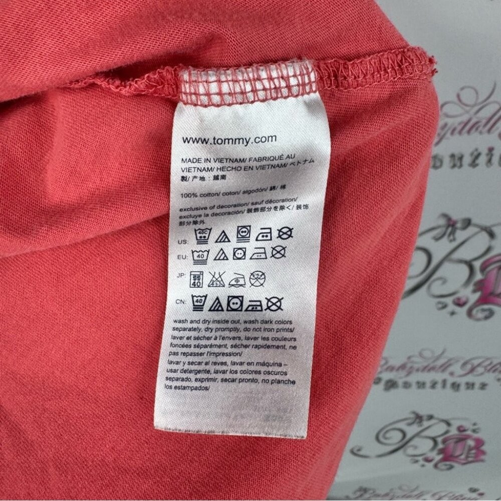 Tommy Hilfiger tank top collated anchor ⚓️ embroidery Red Sleeveless Polo Top