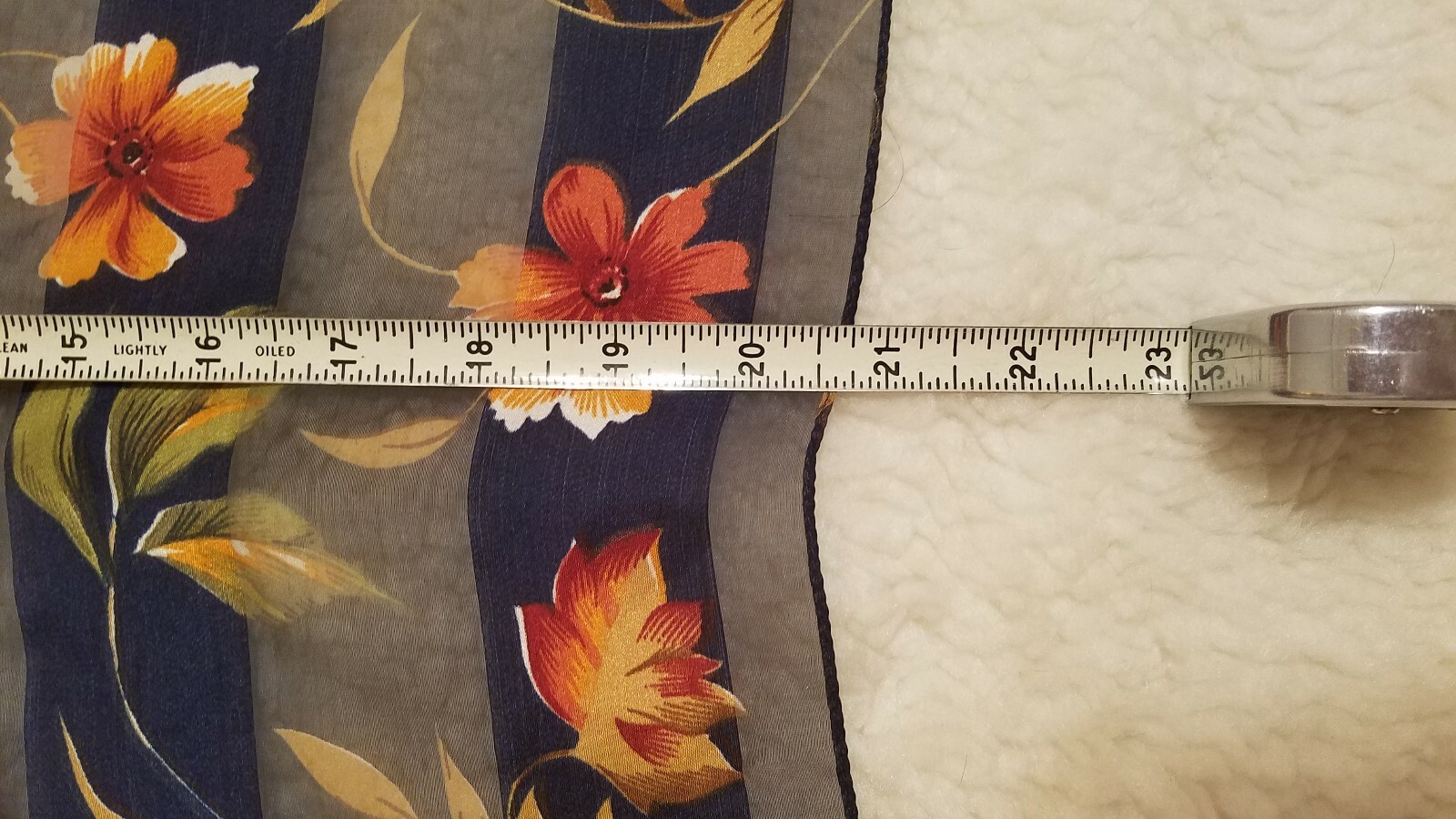Womens Square Scarf Black Tan Orange Floral Fall Autumn 20×20