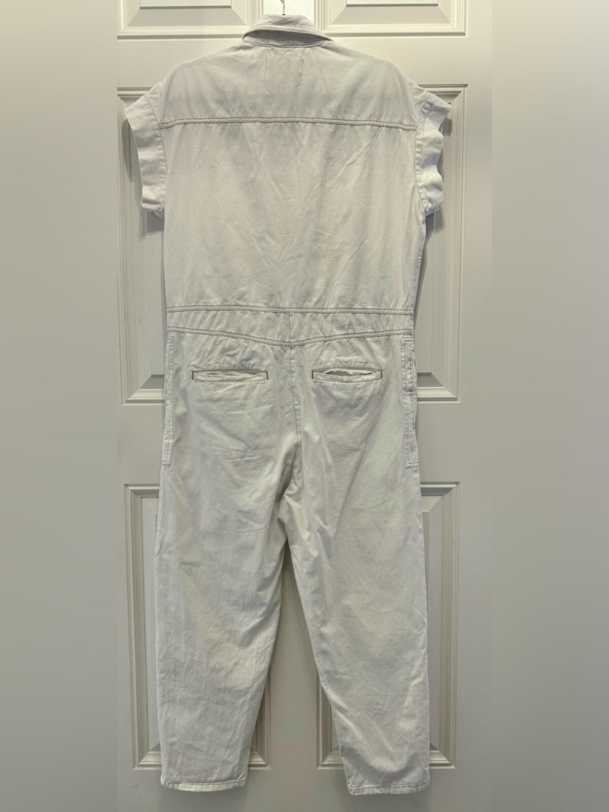 Pistola Naomi Sleeveless Jumpsuit Ecru White Denim Medium
