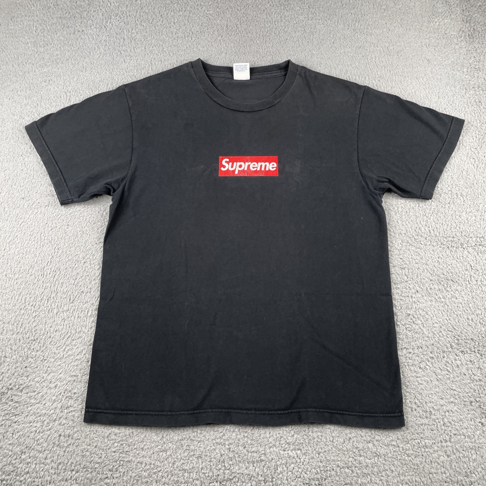 Vintage Supreme Box Logo Adult Medium Black Short Sleeve T Shirt Y2K Streetwear