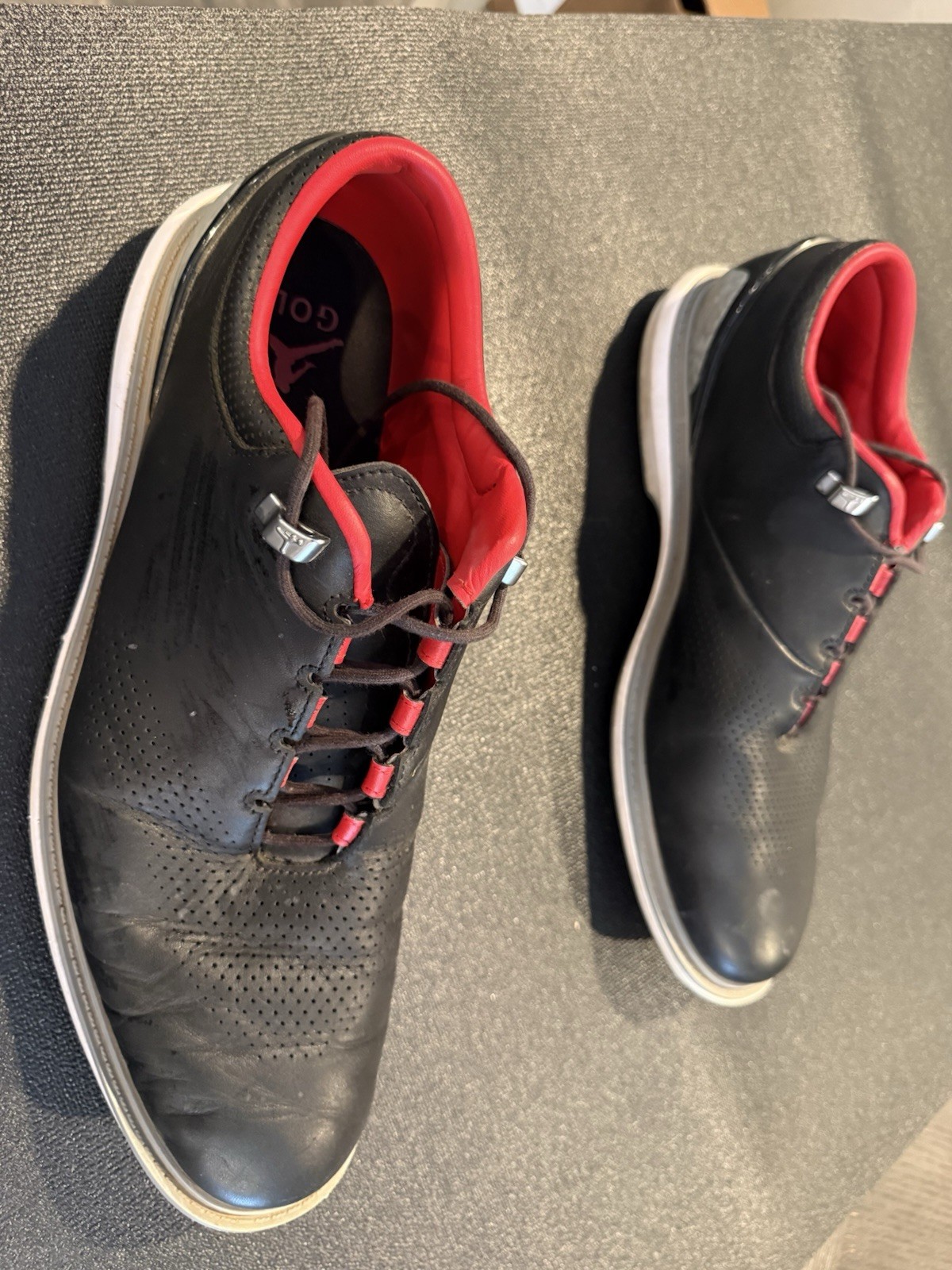 Jordan ADG 4 Shoes Mens Size 13 Black Leather Golf Sneakers DM0103-015