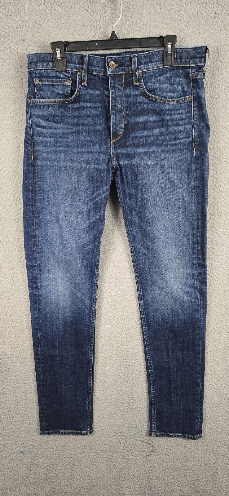 Rag & Bone Jeans Mens 31×33 Blue Fit 2 Slim Button Fly Made in USA Straight Leg