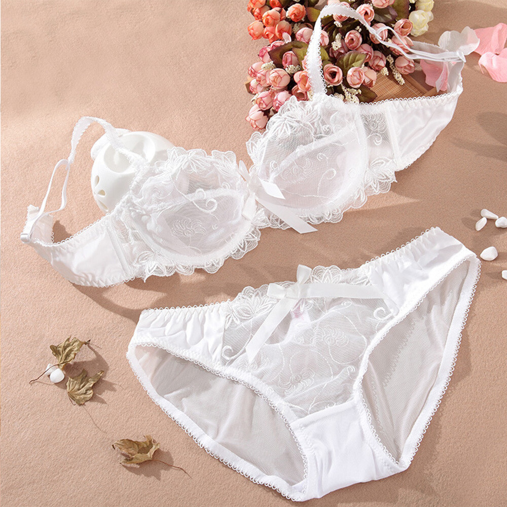Womens Bras Set Underwired Sexy Lingerie Underwire Brassiere Lace Panties AABCDE