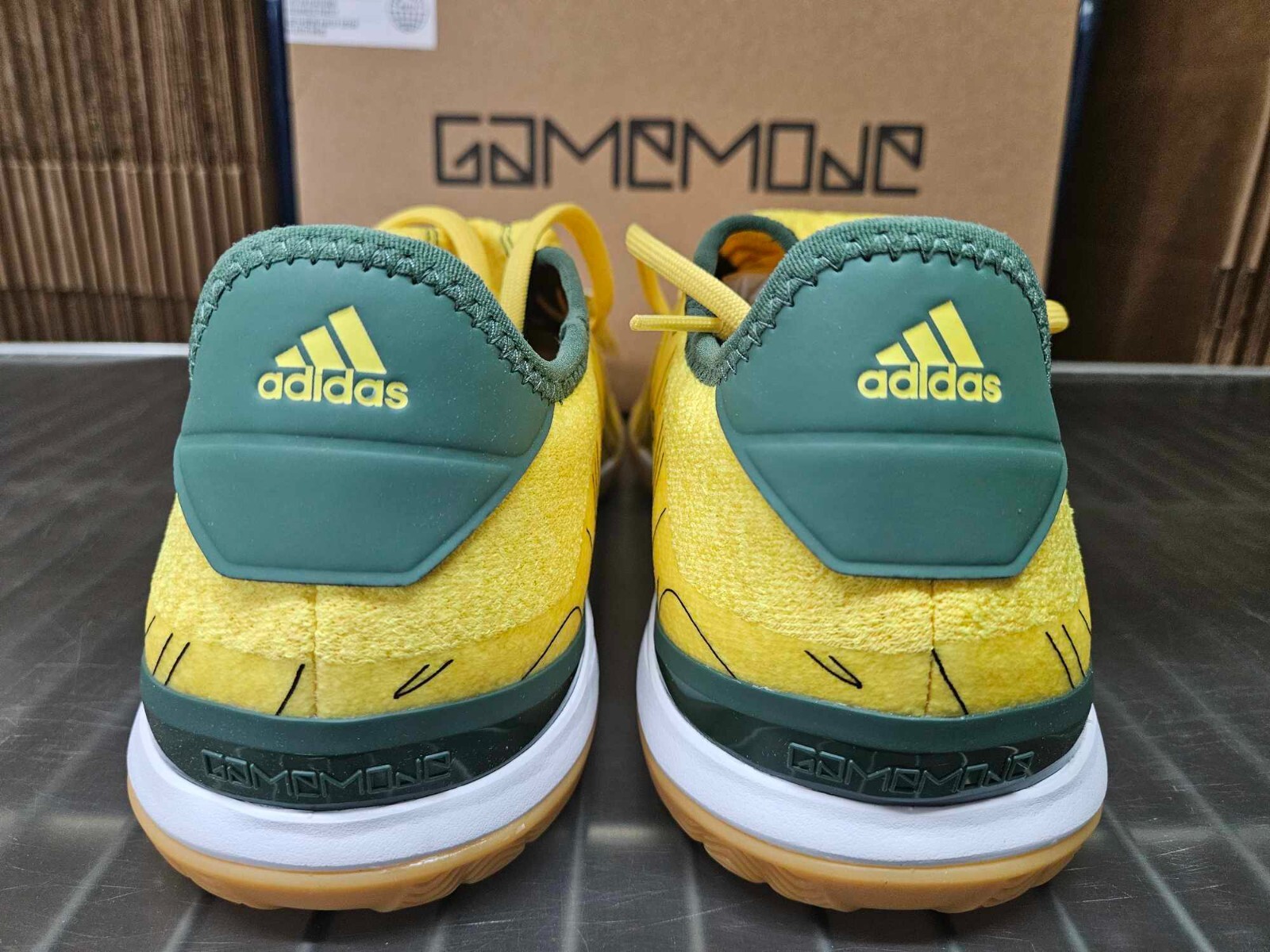Adidas Gamemode Indoor Soccer Shoe HR1741 Yellow End Plastic Waste Men’s sz 9-11