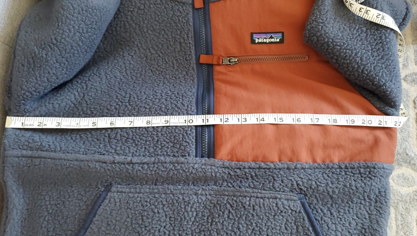 Patagonia Men’s M Hooded 1/2 Zip Pullover Jacket Blue/Brown Solid
