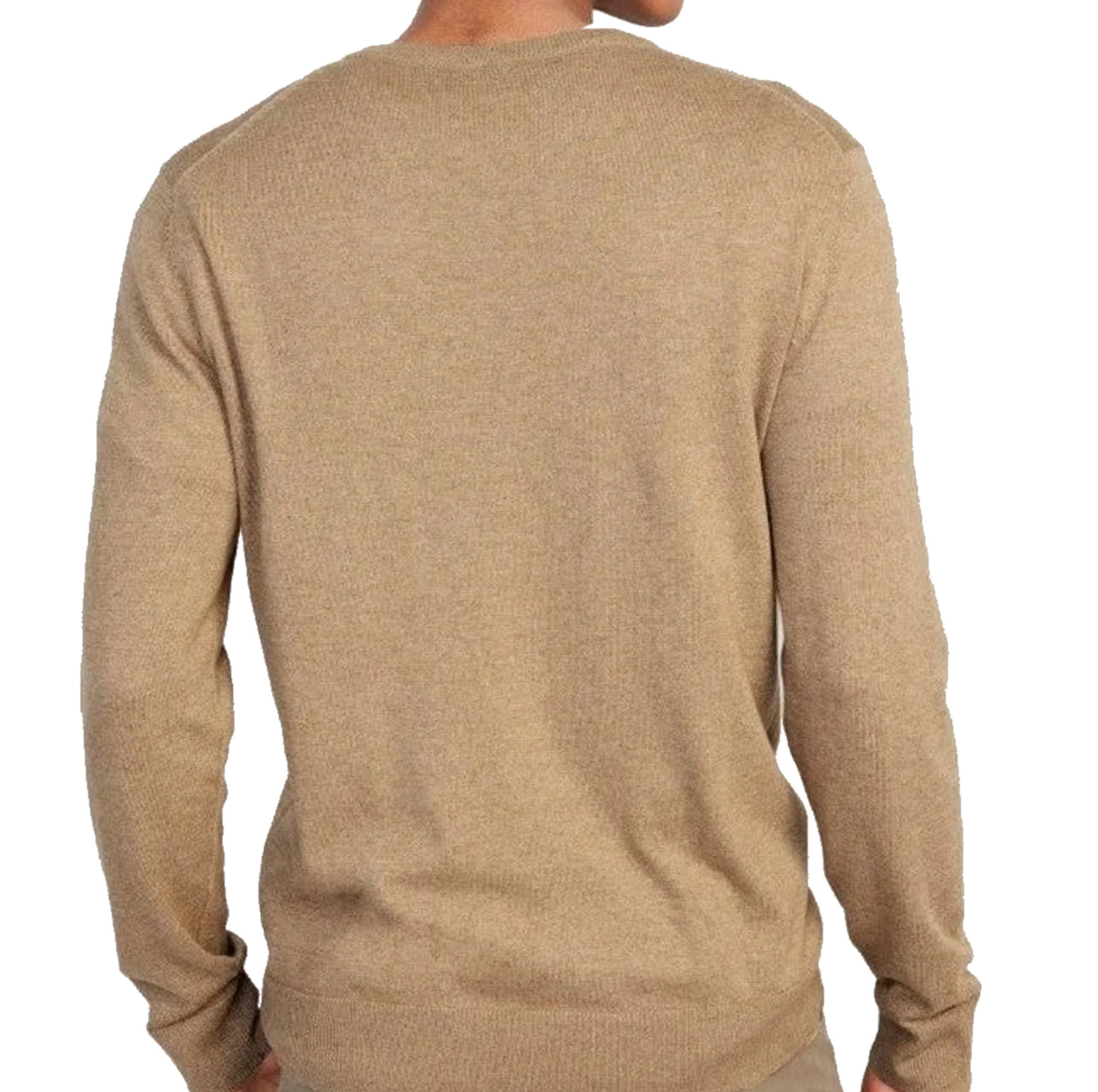 Men’s-Crew Neck Sweaters-Light Weight-Lt Gray-or Tan-60% Cotton-Preowned-Sz XLT