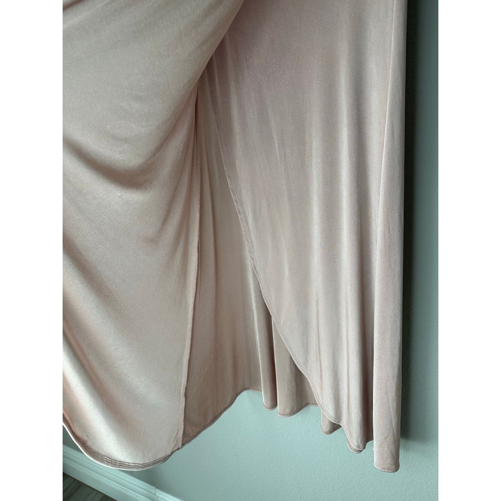 FREE PEOPLE NWT Light Pink Silky Jersey Tulip Wrap Maxi Skirt Women’s Size XS