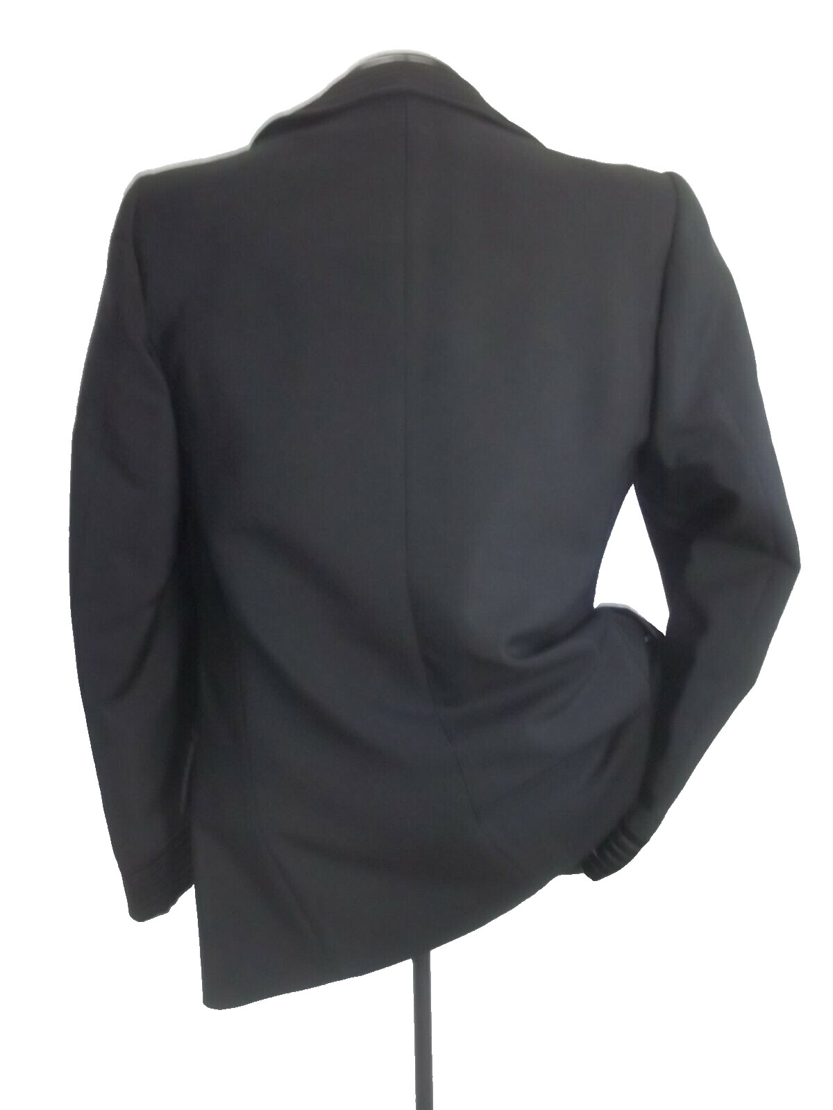 ! Giorgio Beverley Hills Collared Lapel Black 4Buttons Wool Smoking Jacket 38R