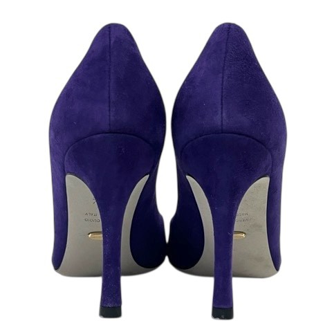 Sergio Rossi Purple Suede Pumps 8.3cm Heel 34.5/2 US Size AB Condition