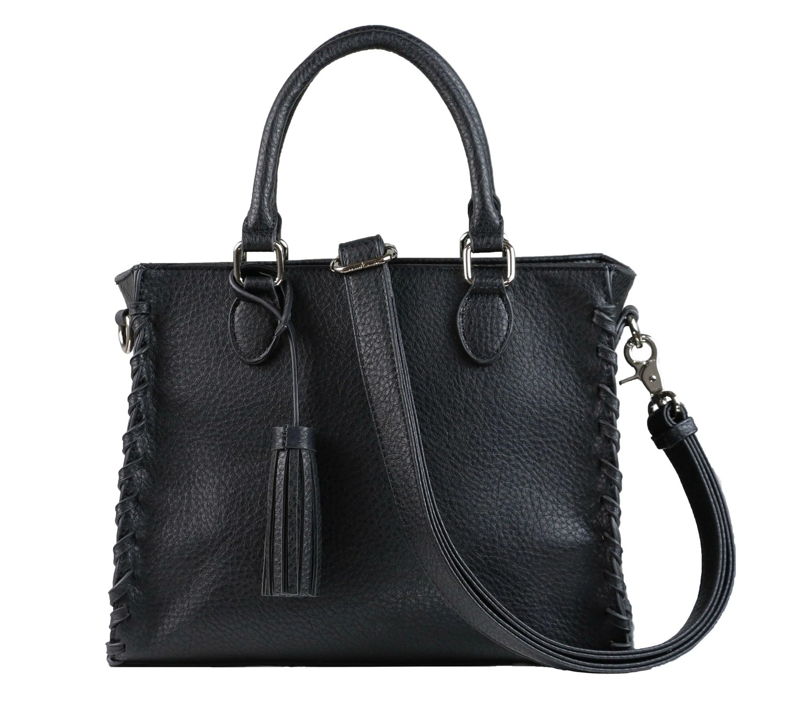 Conceal Carry Ann Laced Satchel Bag (Black) #618-BLK