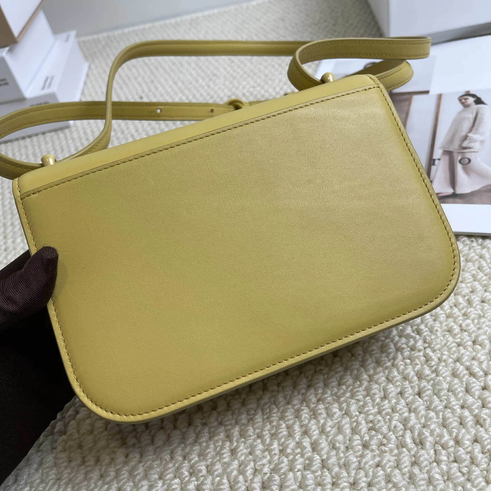 Loewe Goya Leather Yellow Glaze Small Shoulder Bag