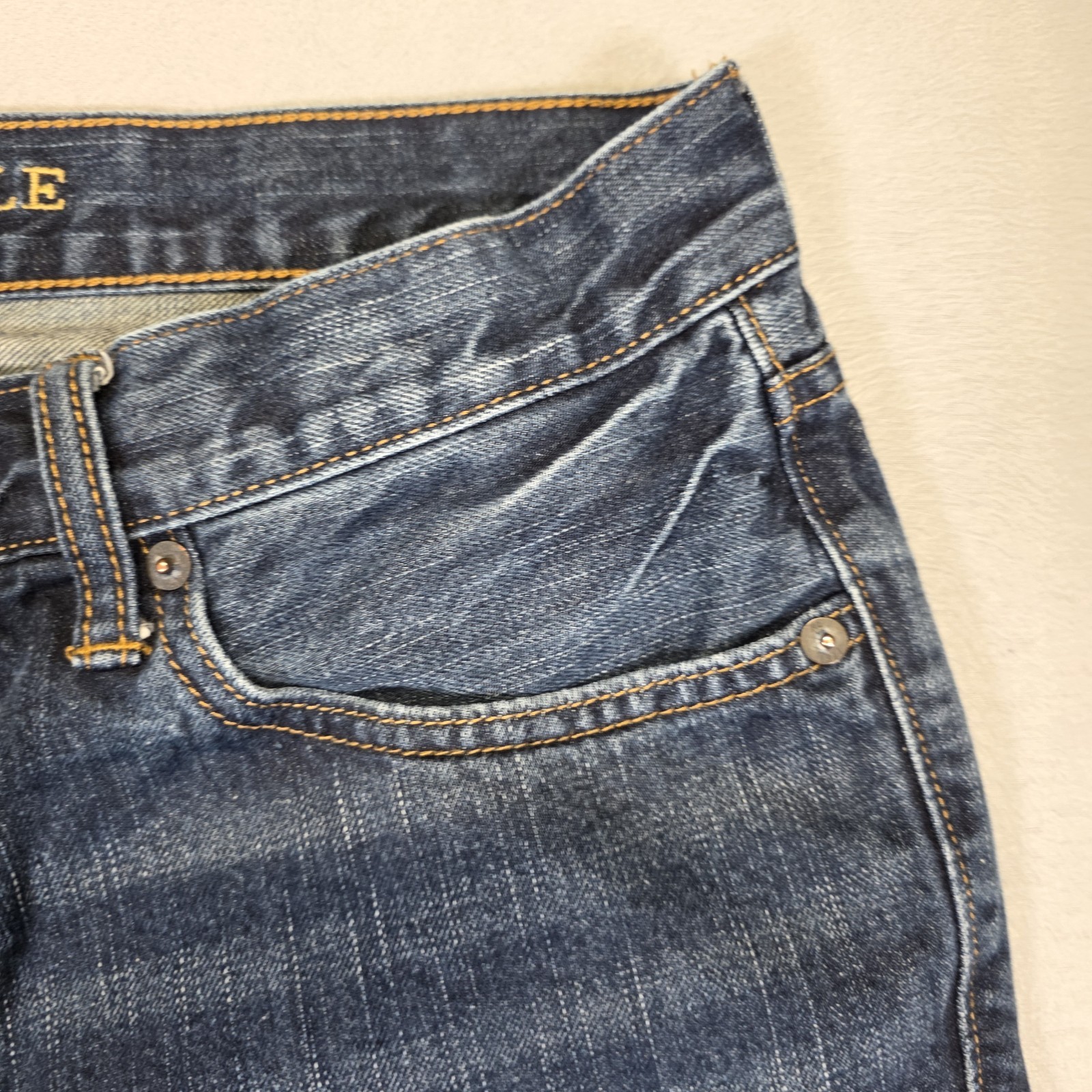American Eagle Jeans Mens 32×32 Blue Original Straight Cotton Dark Wash Denim