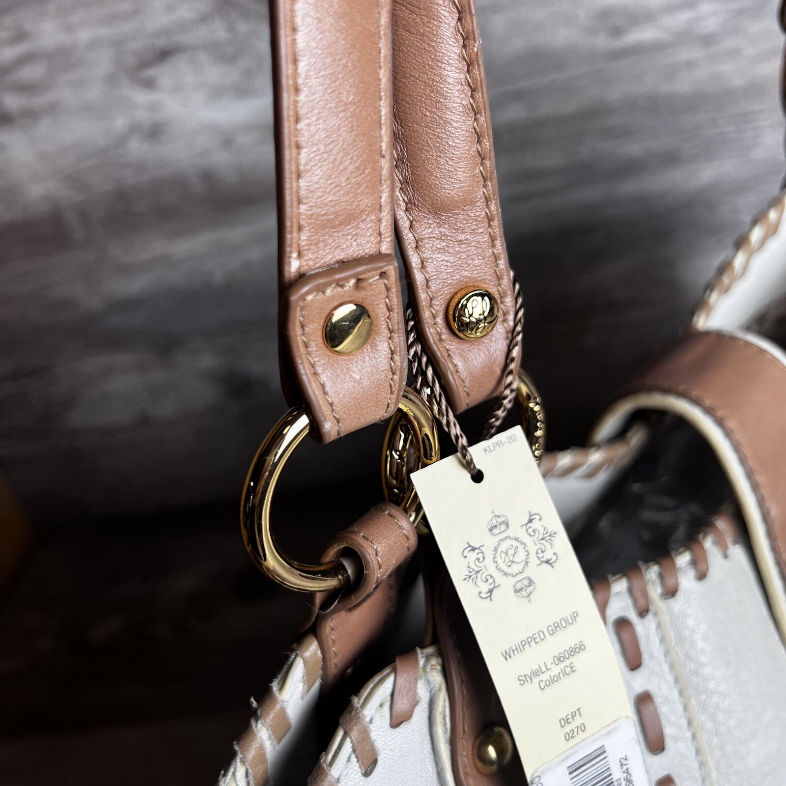 NEW RETRO LAUNDRY ICE 0270 LEATHER BRAIDED SATCHEL PURSE HAND BAG