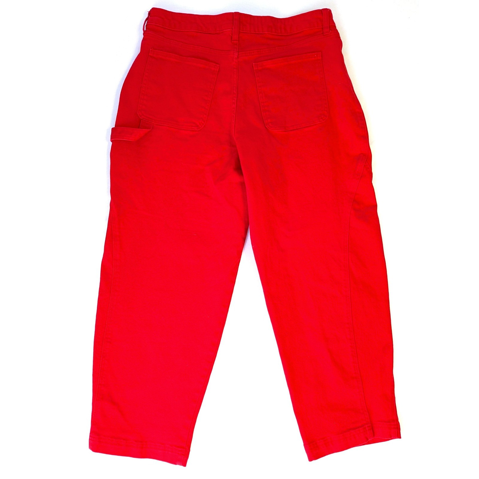 Free Assembly Red Carpenter Utility Pants Straight Jeans Size 12 FAEP0573SP26