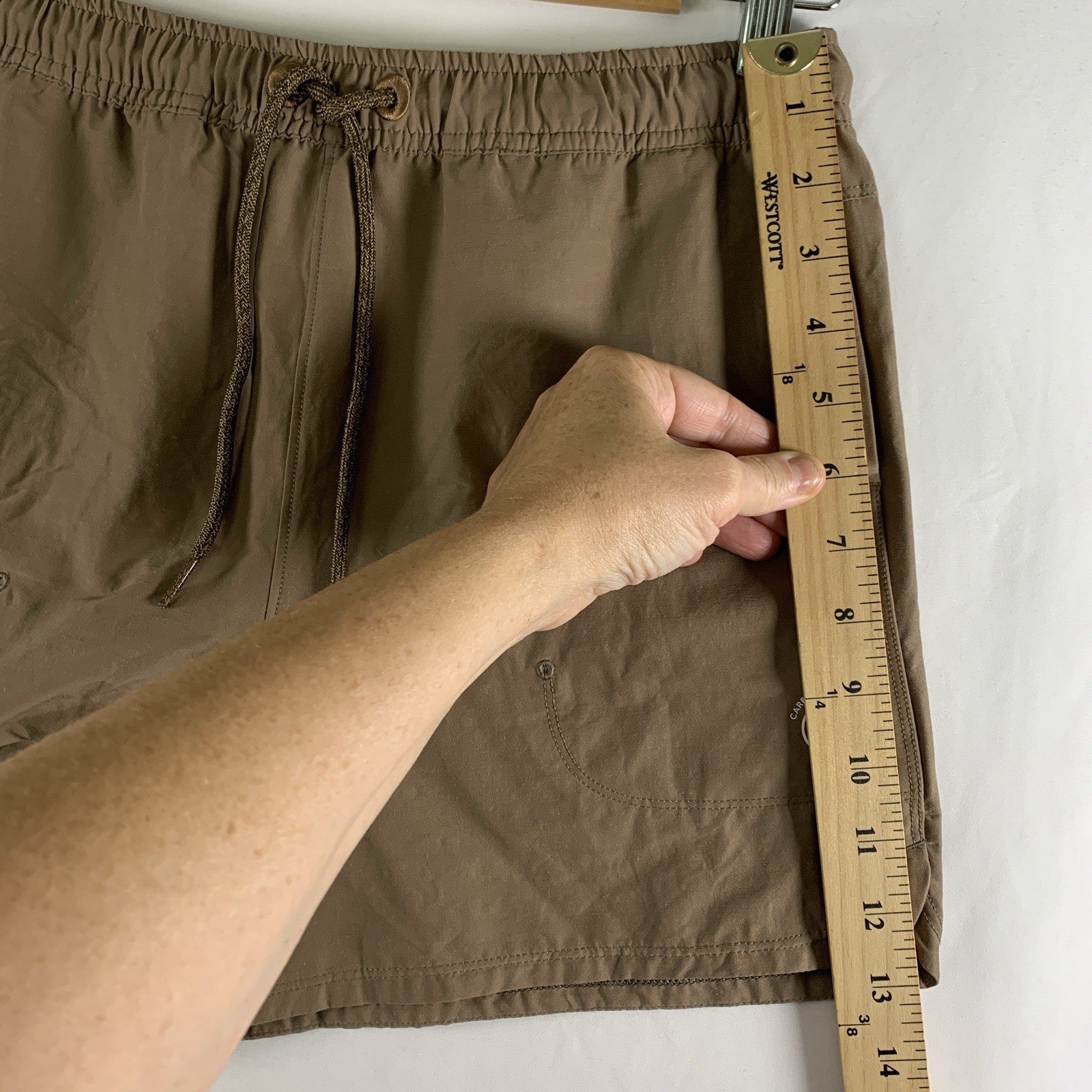 Allbirds Womens Carbon Footprint 10.2 Run Shorts XS Brown Wool Nylon Blend Light