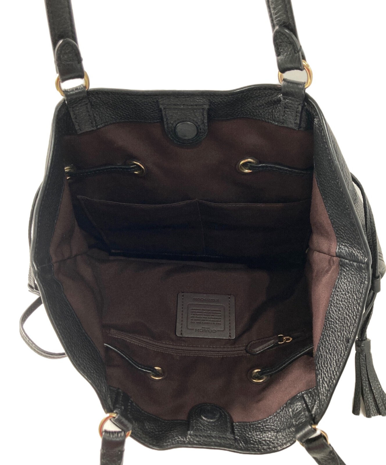 COACH Andy Tote Bag Hand Bag CA200 Black Women Pre-Owned From Japan