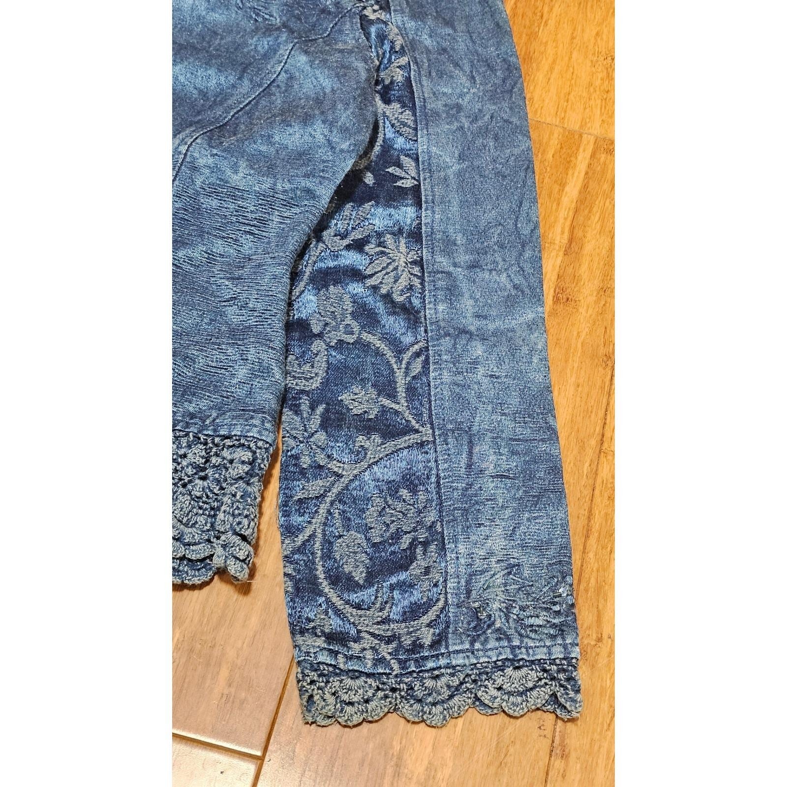 Flashback Couture Blazer Women Size M Blue NWT 2005 Y2K Crochet Boho Cottagecore