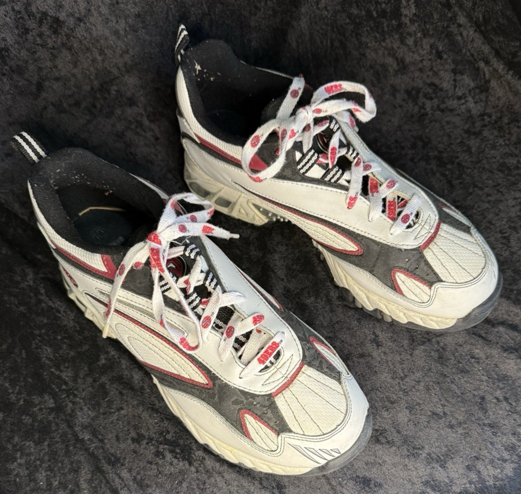 San Francisco Sf 49ers NFL Game Day Shoes Size 10 D Vintage 90’s w/49er Laces!