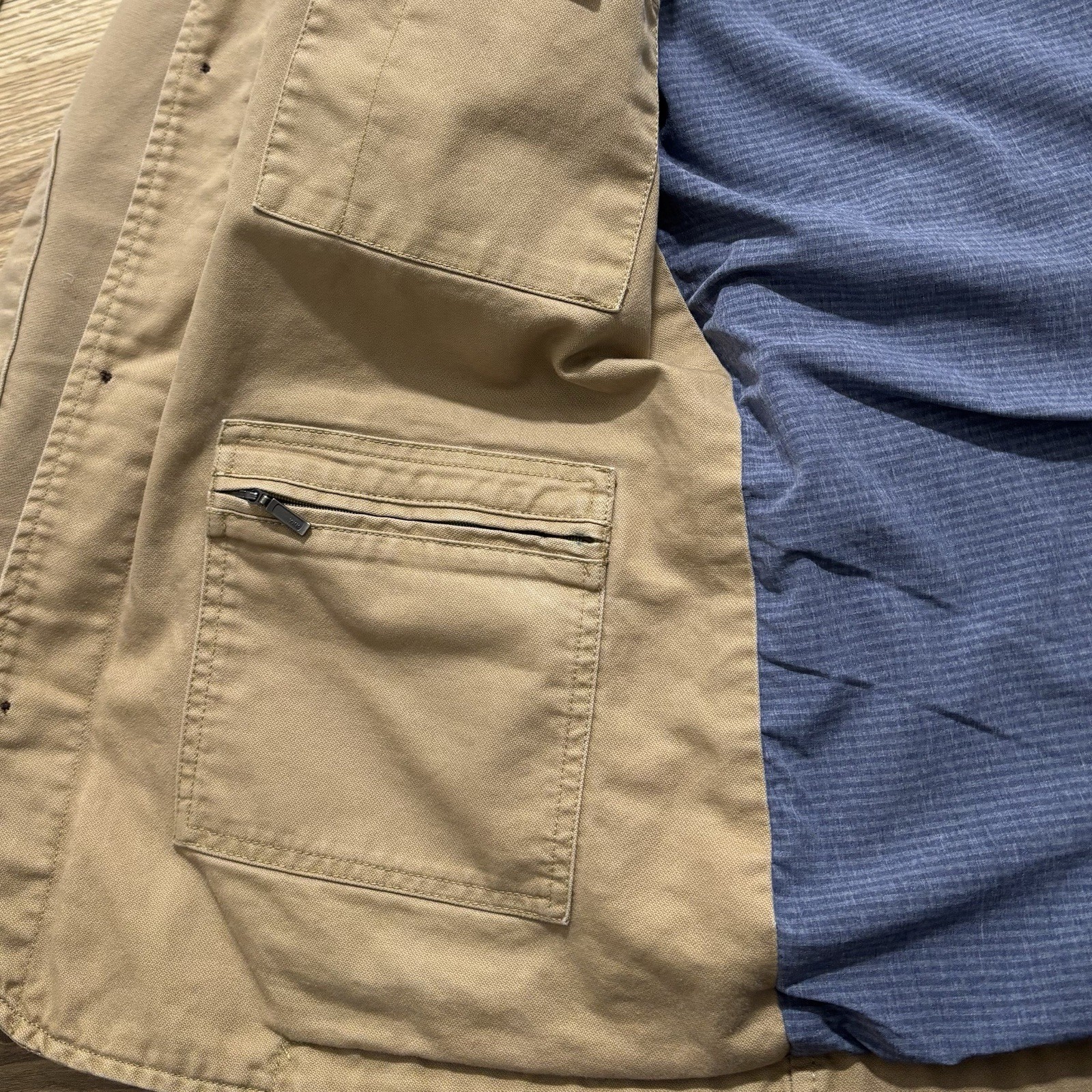 Duluth Trading Gentlemans Casual Jacket Men’s Large Tall Tan Button Midweight