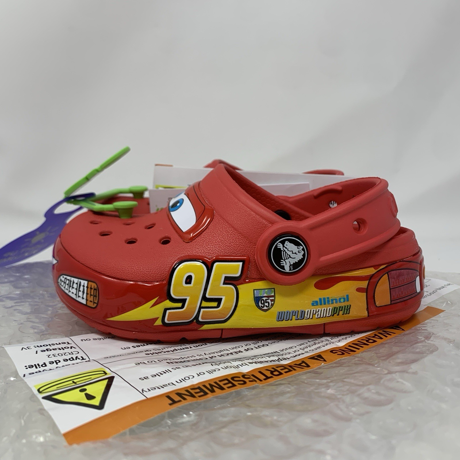Crocs Lightning McQueen Clog Toddler Light Up C6 C7 C8 C9 C10 Disney Pixar Cars