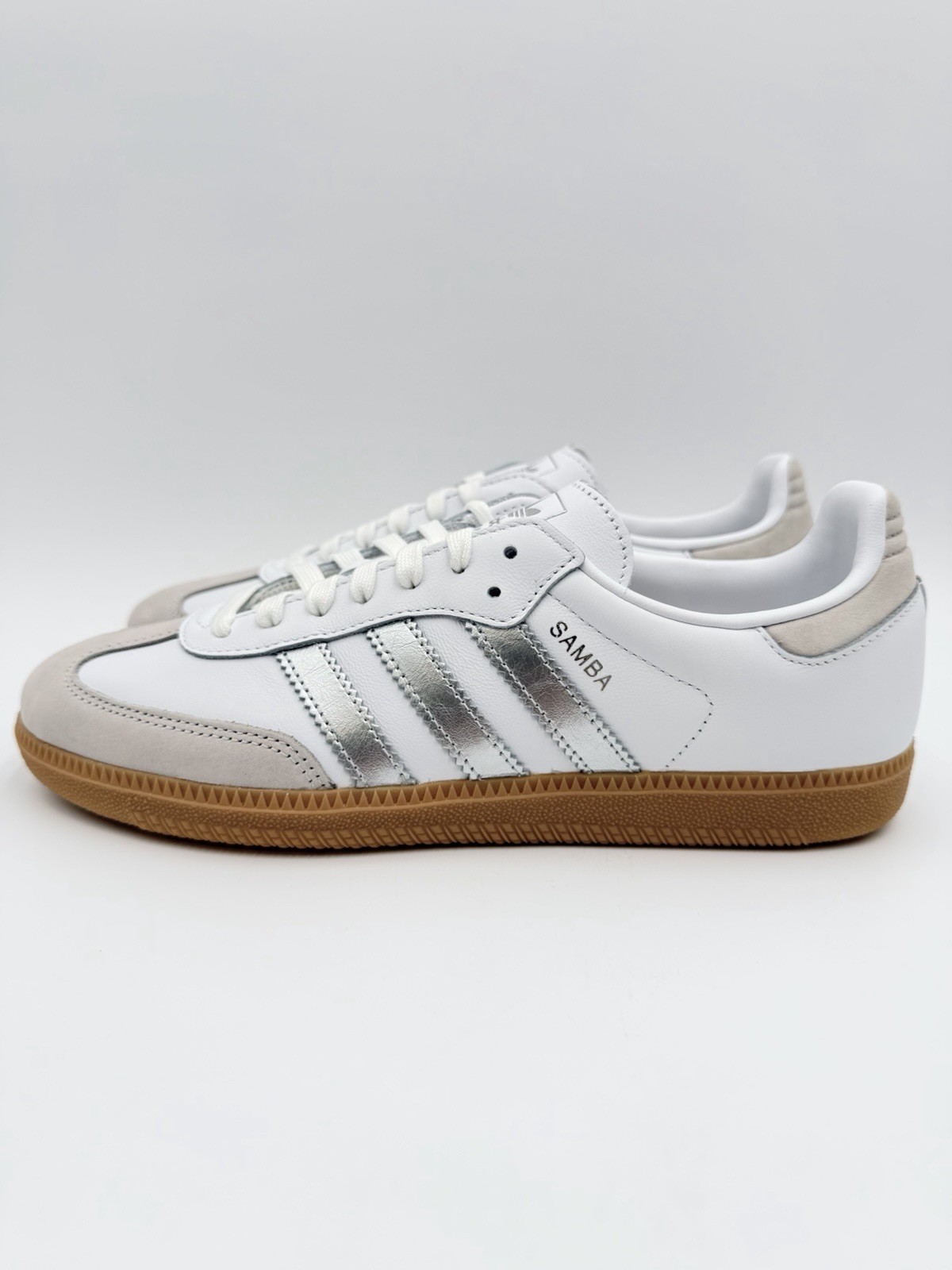 Adidas Women’s Samba OG Size 10 White Silver Beige Gum |JI2725|