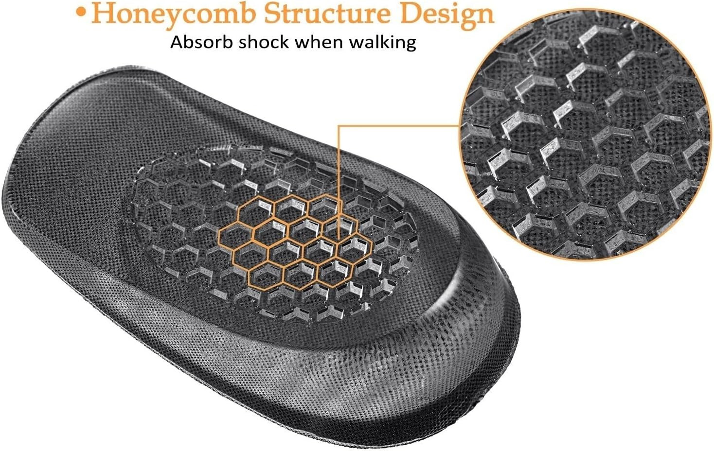 1 Pair Men Women Height Increase Heel Insole Shoe Lifting Cushion(Brown,3.5Cm)