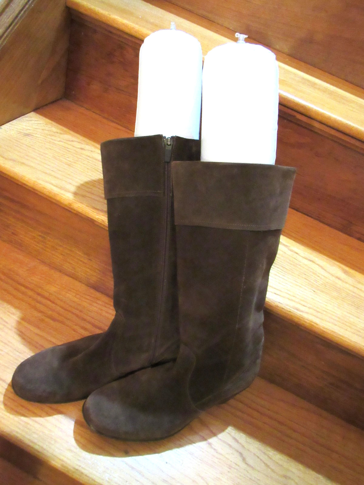 $225 DANSKO BOOTS DENMARK 15″ TALL ZIP WINTER BROWN SUEDE LEATHER 39 M 8.5 9