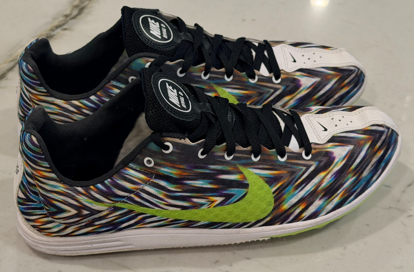 Nike Zoom Rival D 8 Men’s Track Spikes SZ 10 Multicolor Chevron – 616310-170