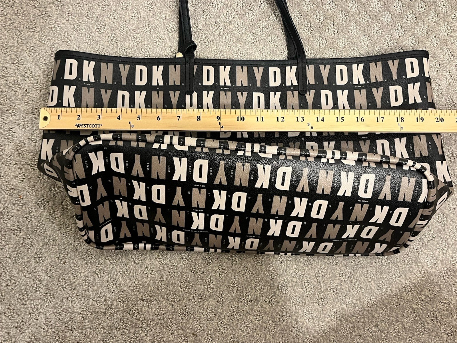 DKNY Tote Bag With Yellow Taxi Interior & Bonus Bag New York City Travel Career