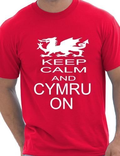 Keep Calm And Cymru On Welsh Rugby Wales Mens T-Shirt Size S-XXL