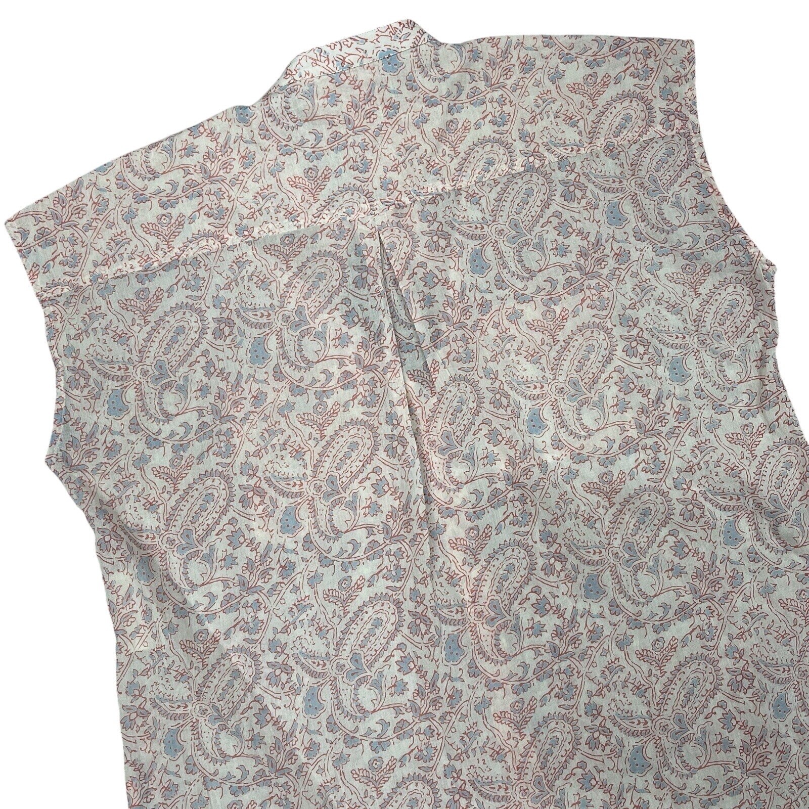 Alamwar Walk The Earth Hi Low Tunic Top 100% Cotton Semi Sheer Large