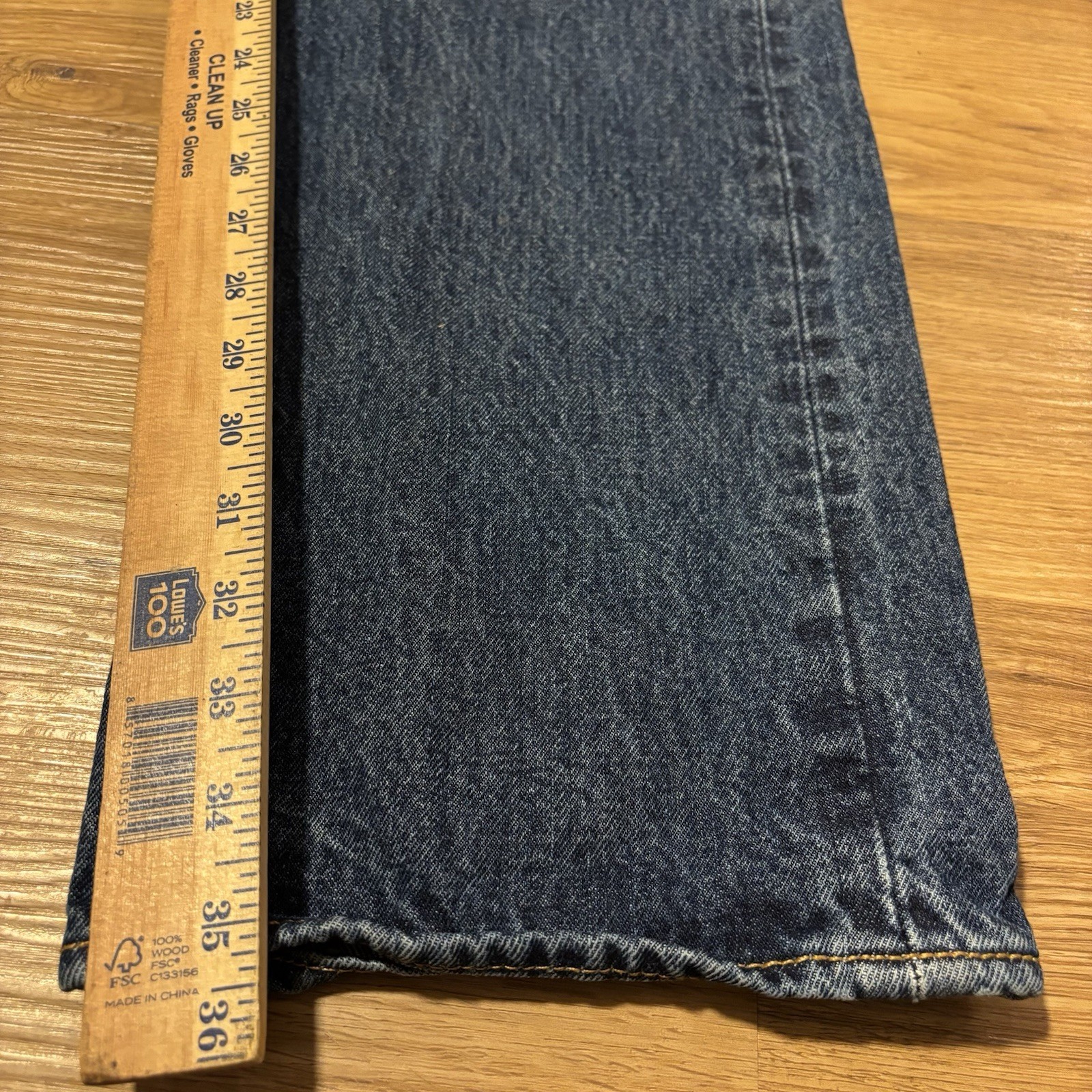 Levis 501 Jeans Men 38×36 Original Fit Blue Dark Stonewash Denim Button Fly 0194