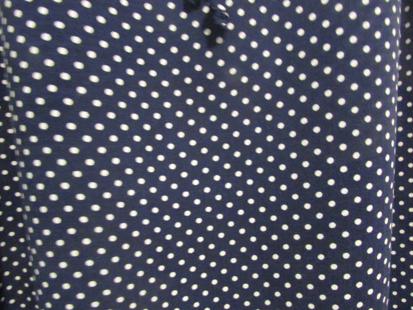 Sz 2X Fred Davis 100% Rayon Navy Polka Dot Top Bust: 53″ #226a