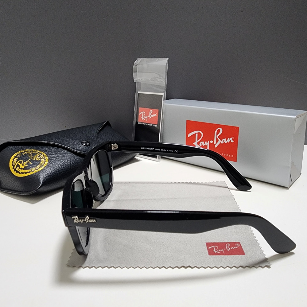 for Sunglasses Black Frame Glass Gray Lens 50-22 /140 mm