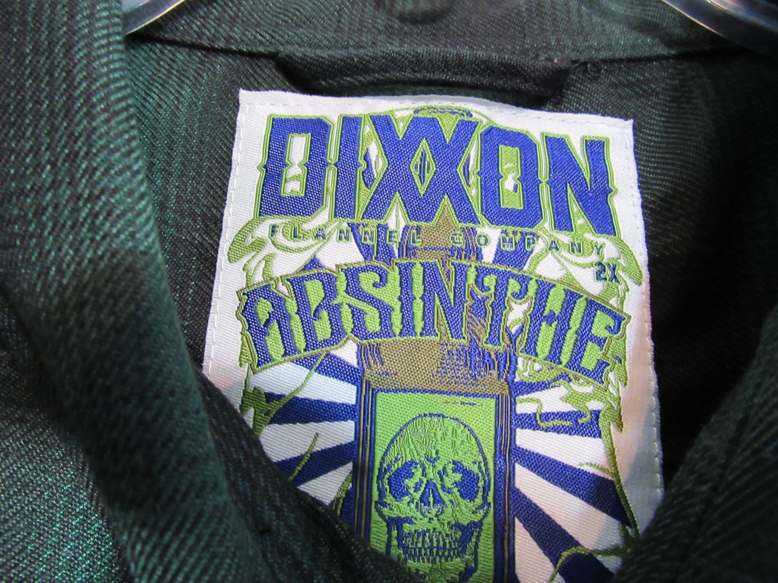 Dixxon Absinthe Green Plaid Flannel Long Sleeve Snap Down Shirt Size 2X EUC