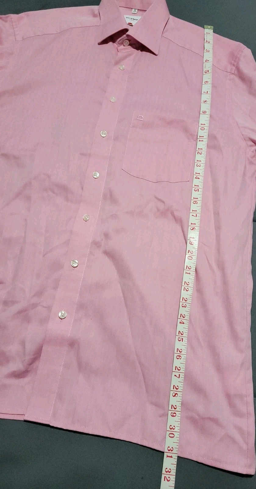 OLYMP Luxor 16/41 Men’s Long Sleeve Modern Fit Dress Shirt Pink Barrel Cuff