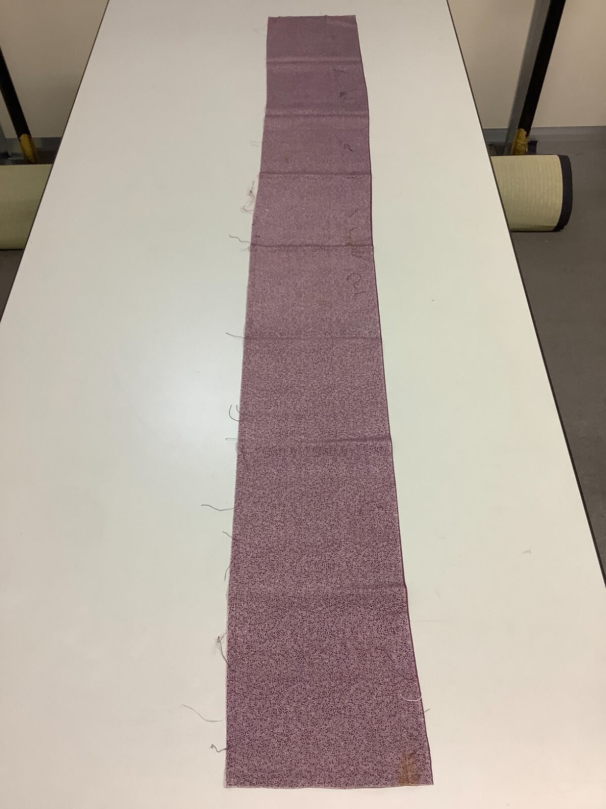 Japanese Vintage Kimono Fabric cloth Boro silk purple Tradition Dirt 58.2×7.48in