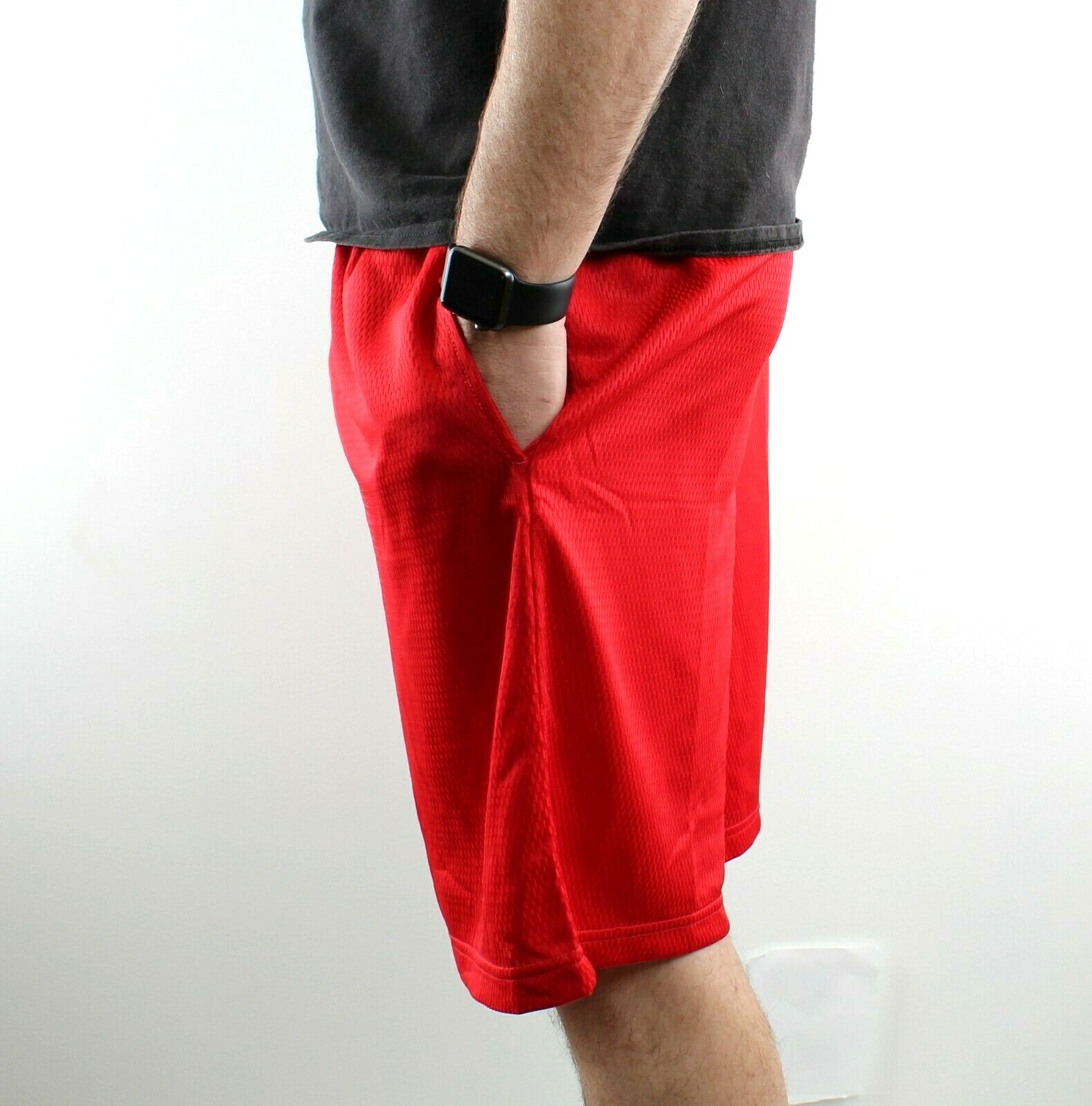 Men’s Gym Basketball Shorts Athletic Workout Active Mesh Short with 2 Pockets