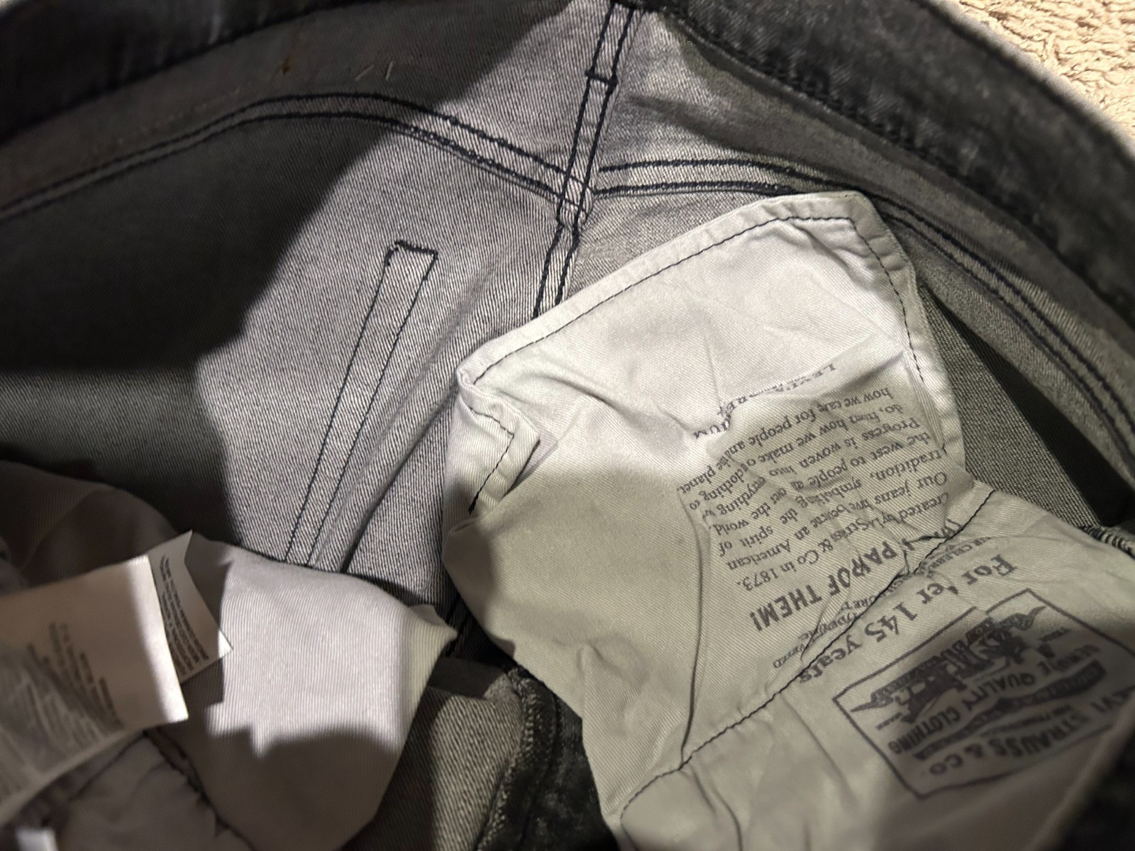 Levi’s 512 Slim Taper Jeans W Stretch Gray Men’s Size 31X30 RT$79.50 0261