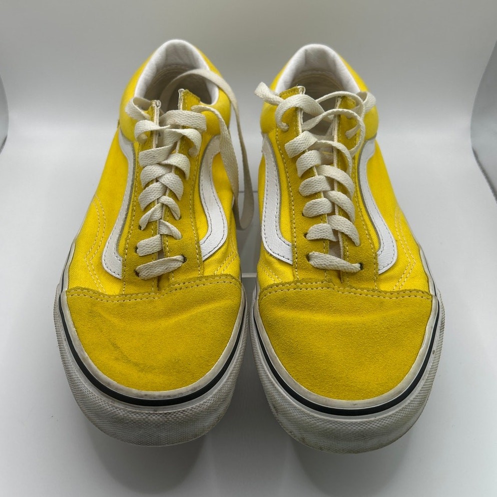 VANS Old Skool Shoes Yellow Suede Sneakers Men 6.5 Women 8