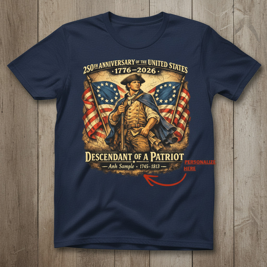 250th Anniversary USA Shirt, Personalized Patriotic Tee, 1776–2026 America TA79