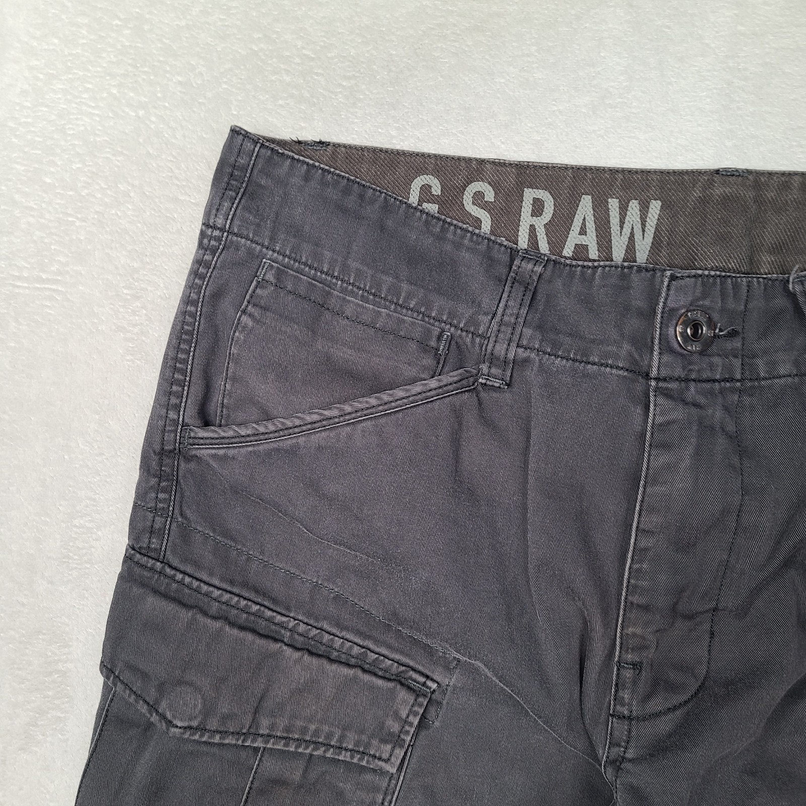 G Star Raw Rovic Zip 3D Regular Tapered Cargo Grey Pants Men Size 36×30