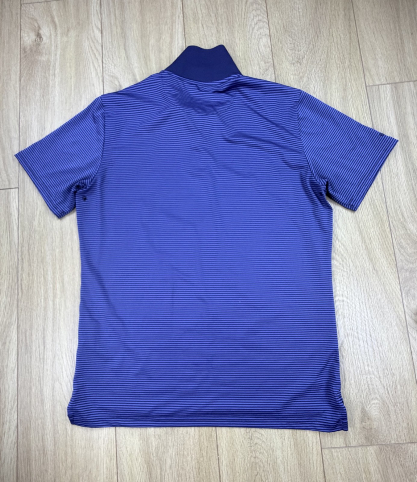 Bonobos Golf Polo Shirt Mens M Slim Fit Blue Striped Performance Short Sleeve