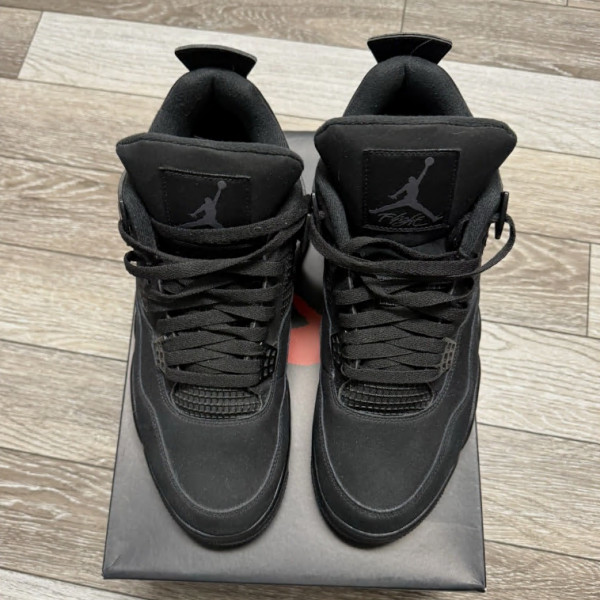 Jordan 4 “Black Cat” Retro Mid Top Basketball Shoes For Men US Size 7-12