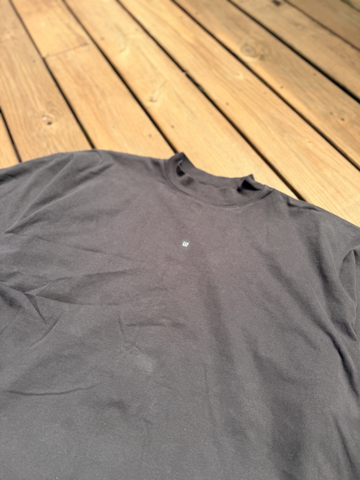 Yeezy Gap No Seam Oversized Double Layer T-shirt Black Small