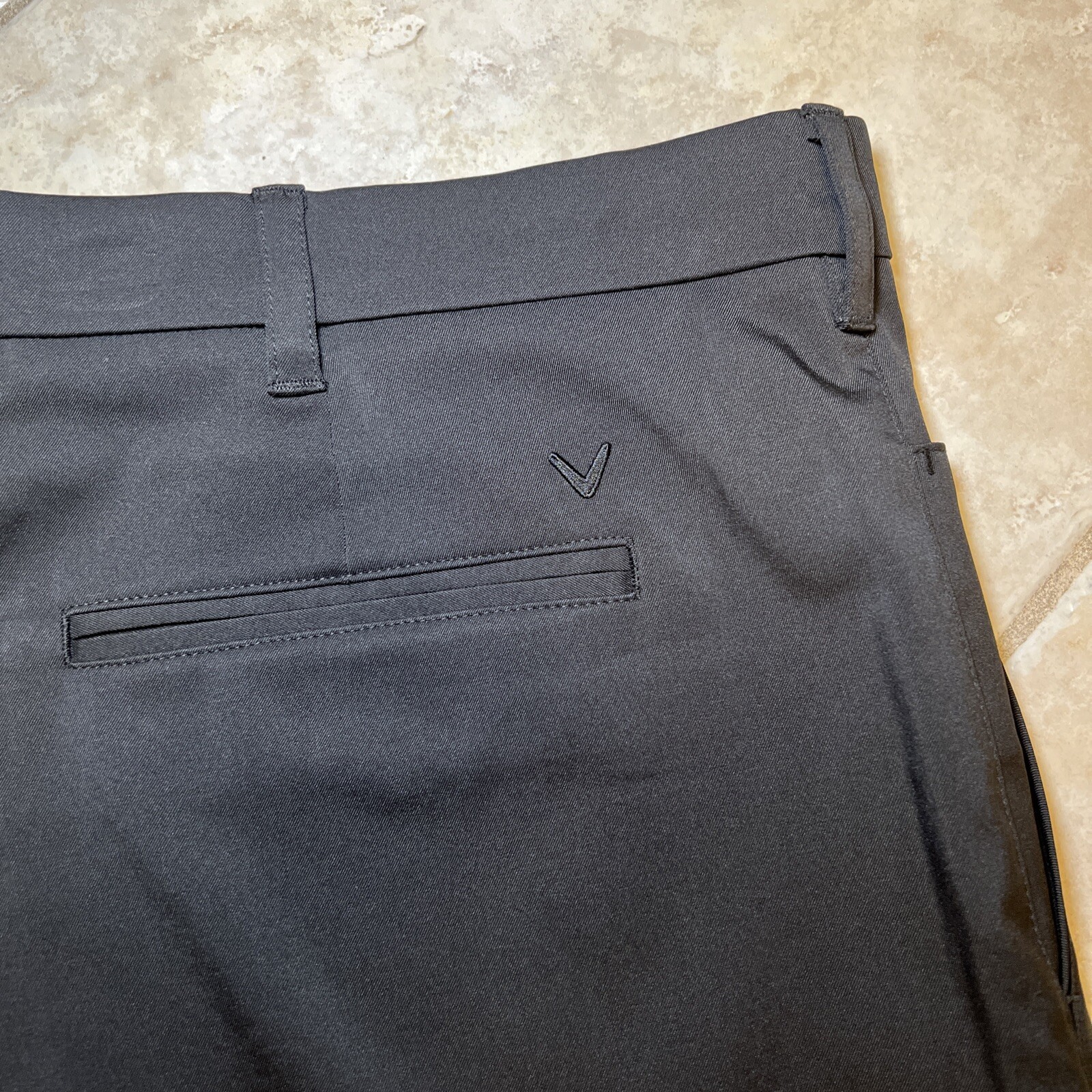 Callaway Stretch Shorts Flex Fabric Opti-Dri Mens 46 Caviar Black UPF 50 NWT