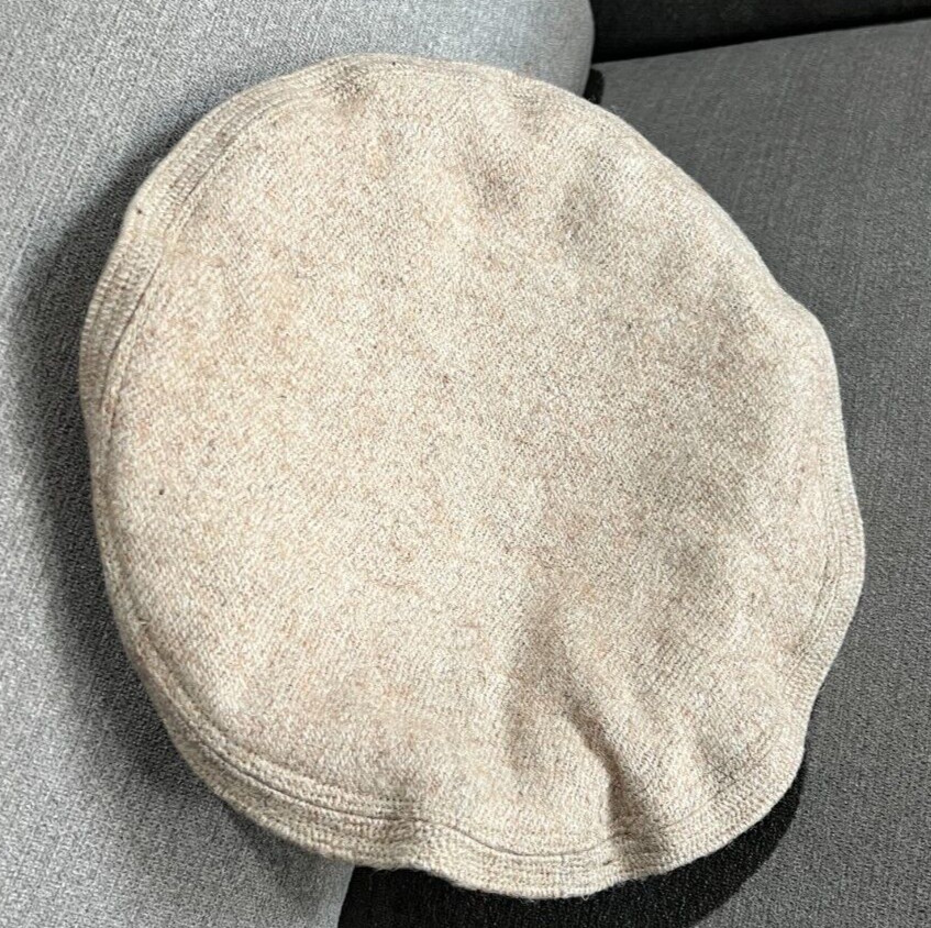 Afghan Pakistan Chitrali Pashtun Tribal Pakol Cap Kufi Topi Hat ivory/vanilla