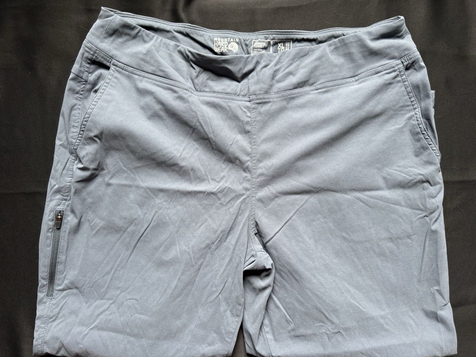 New Mountain Hardware Waist 18” Women’s Gray Lightweight Stretchy Crop Pants XL