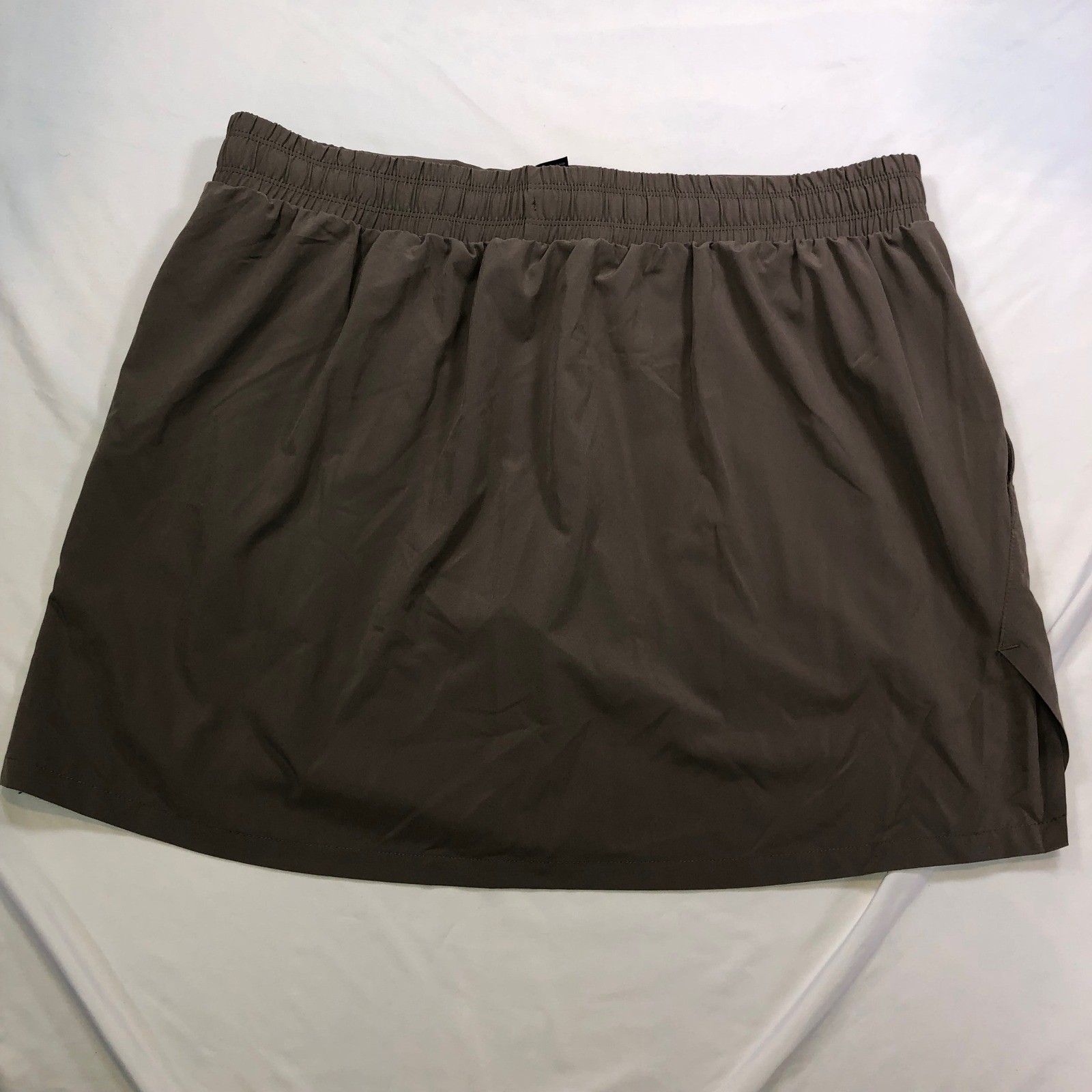 All in Motion Brown Athletic Skort Large Elastic Waist Drawstring Pockets