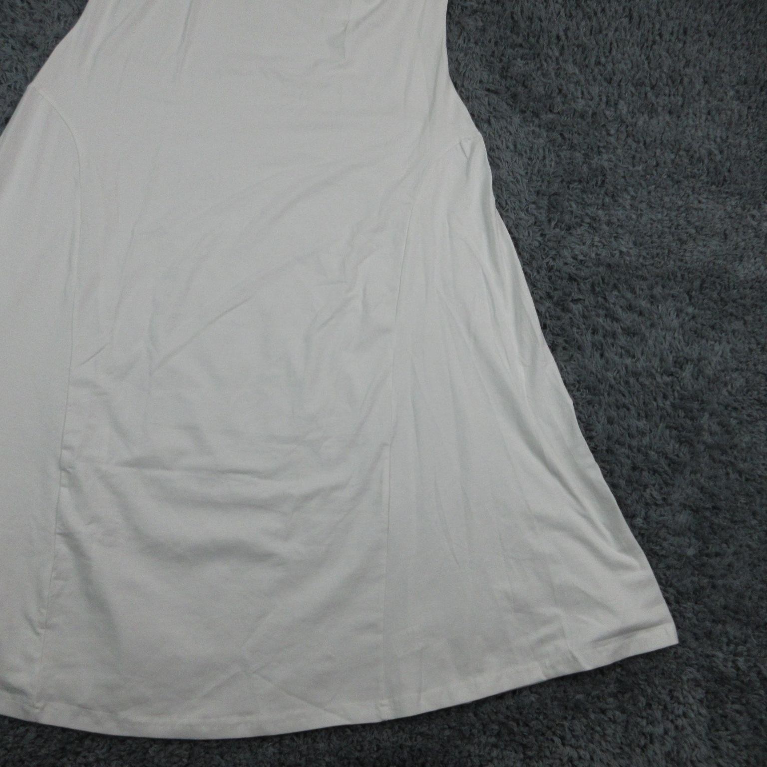 Jessica London Dress Womens 12 Petite White Tank A-Line Long Sleeveless NWT